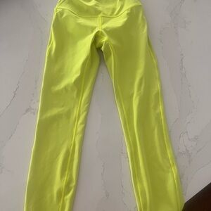 lululemon athletica Neon Yellow Leggings